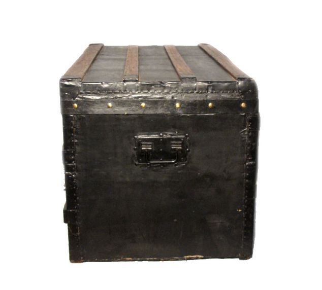 French Louis Vuitton Trianon Steamer Trunk with Tray For Sale