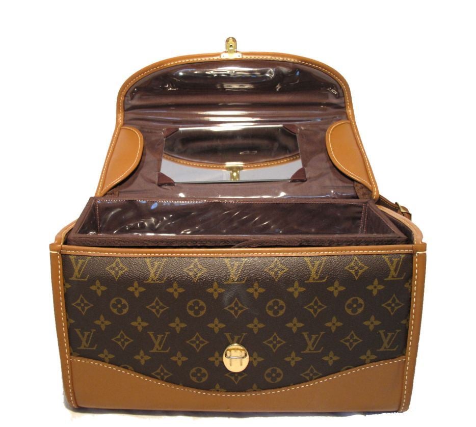 Brass Louis Vuitton Shoulder Strap Cosmetic Case For Sale