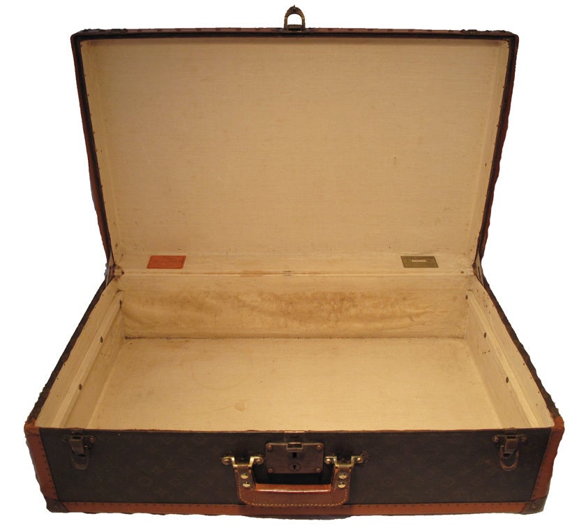 Brass Louis Vuitton Set of 3 Bisten Suitcases ca. 1930s