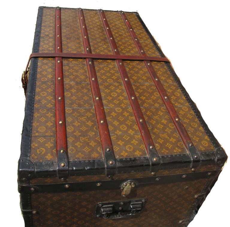 French Louis Vuitton Gentlemans Steamer Trunk c1912