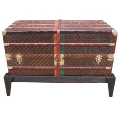 Antique Louis Vuitton Steamer Trunk Wardrobe c1920