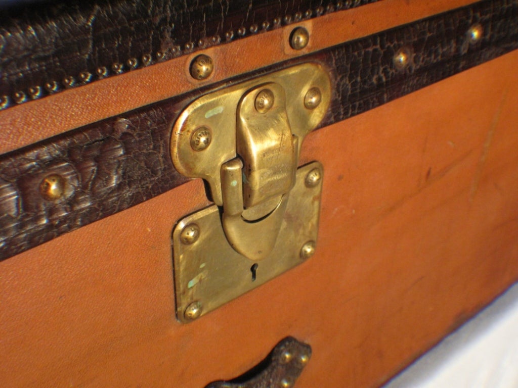 19th Century Louis Vuitton Vuittonite Cabin Trunk For Sale