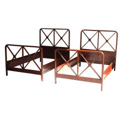 Pair of Austrian "Jacob and Josef Kohn" Mahogany beds