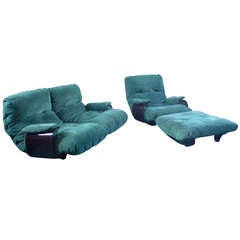 A 1970s Michel Ducaroy seating set Marsala for Ligne Roset