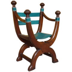 Antique Italian 1900 dagobert chair