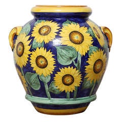 Terra Cotta Vase with Sunflowers, Florence 1950