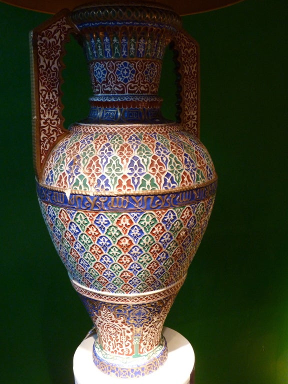 Belgian Alhambra Vase Table Lamp 1900 In Good Condition For Sale In Sint-Kruis, BE