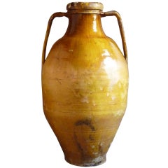 Vintage Spanish 19th Century Olive Jar