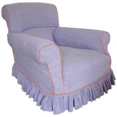 English Victorian 19th century easy armchair