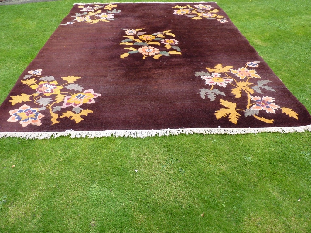 Chinese 1940 s wool carpet In Good Condition In Sint-Kruis, BE