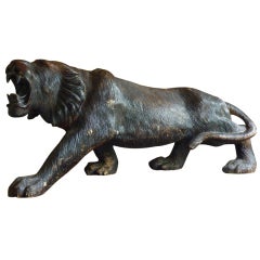 Italian wooden Lion around 1800