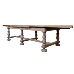 1920s French Oak Library Table