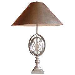 Silver Colored Metal French 1960s Lamp