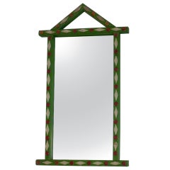 French Folk Art Mirror, 1900s