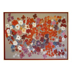 Enormous Flower painting on linen French 2011
