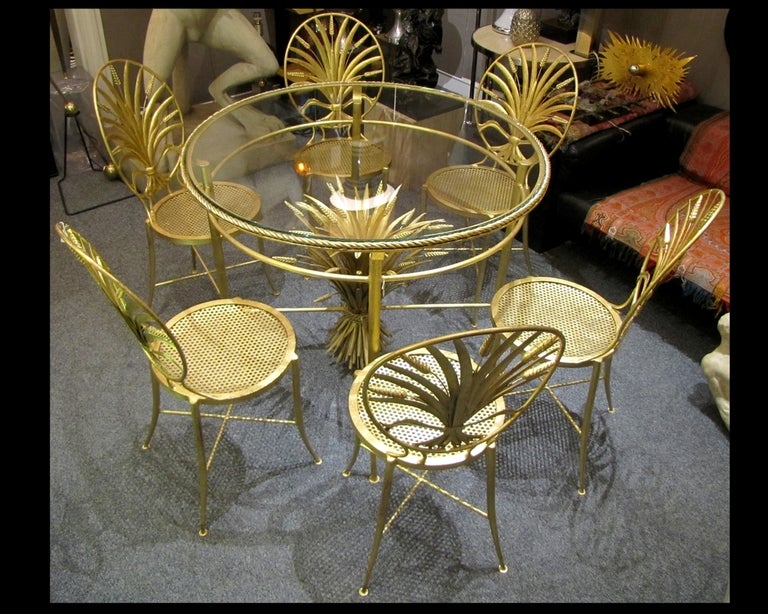 Set aus Tisch und sechs Stühlen von S. Salvadori, Firenze, um 1960 im Angebot 3