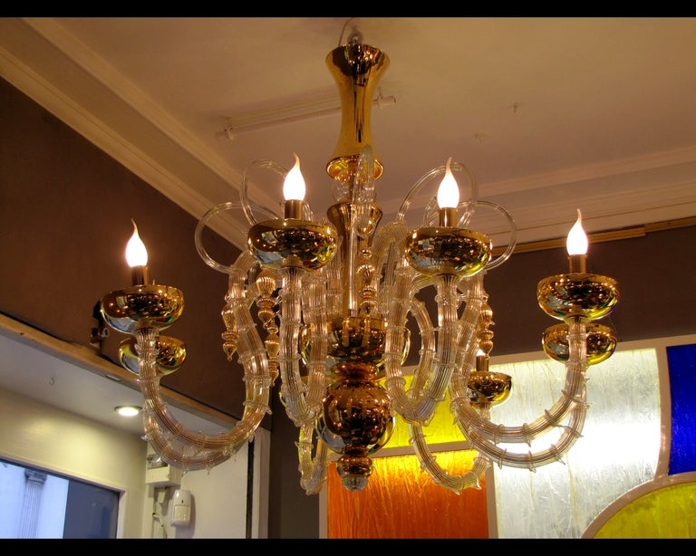 Late 20th Century Large Beautiful Murano Chandelier For Sale