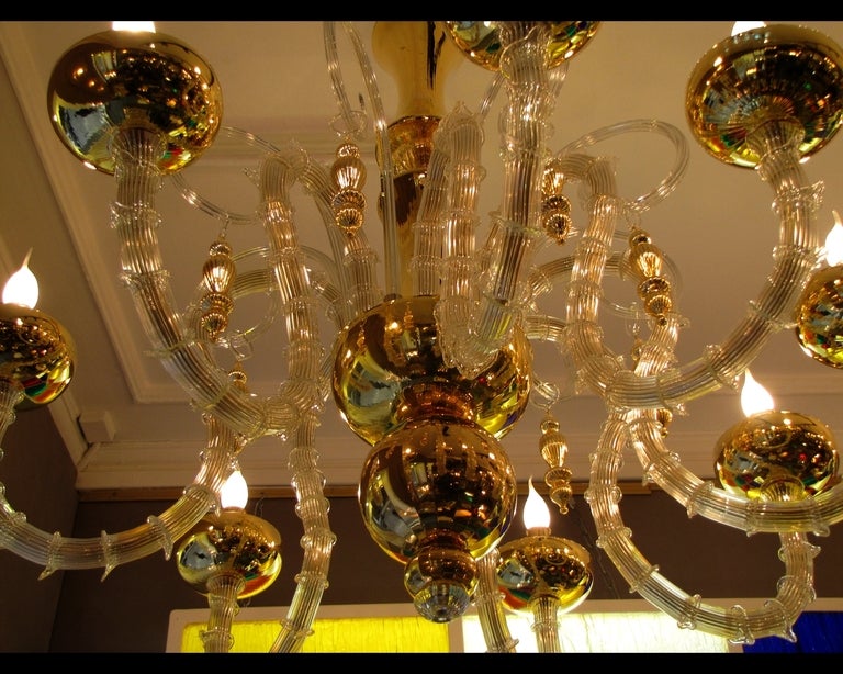 Large Beautiful Murano Chandelier In Good Condition For Sale In Paris, FR
