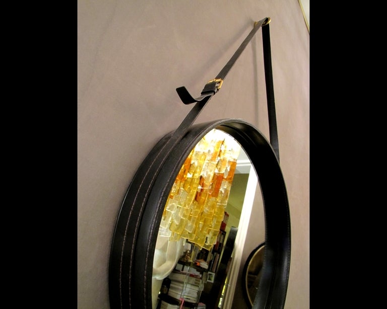 Mid-20th Century Round mirror by Jacques Adnet
