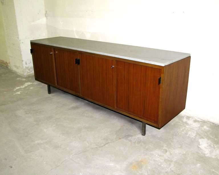 French Florence Knoll Credenza With Four Sliding Doors