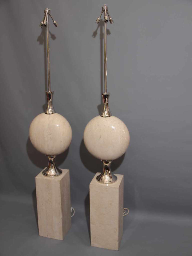 1970 Pair Of Sculptural Large Lamp Bases By Philippe Barbier For Maison Barbier For Sale 2