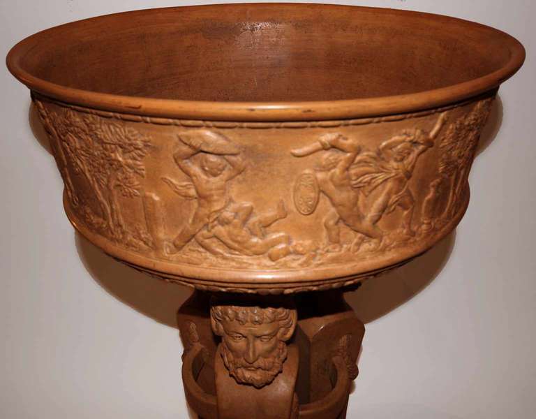 Ceco Bellissimo e raro Jardiniere in terracotta del 1880-1900 circa in vendita