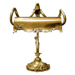 Swivel Desk Lamp In Polished Brass Circa 1900