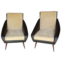 Two 1950's Italian armchairs