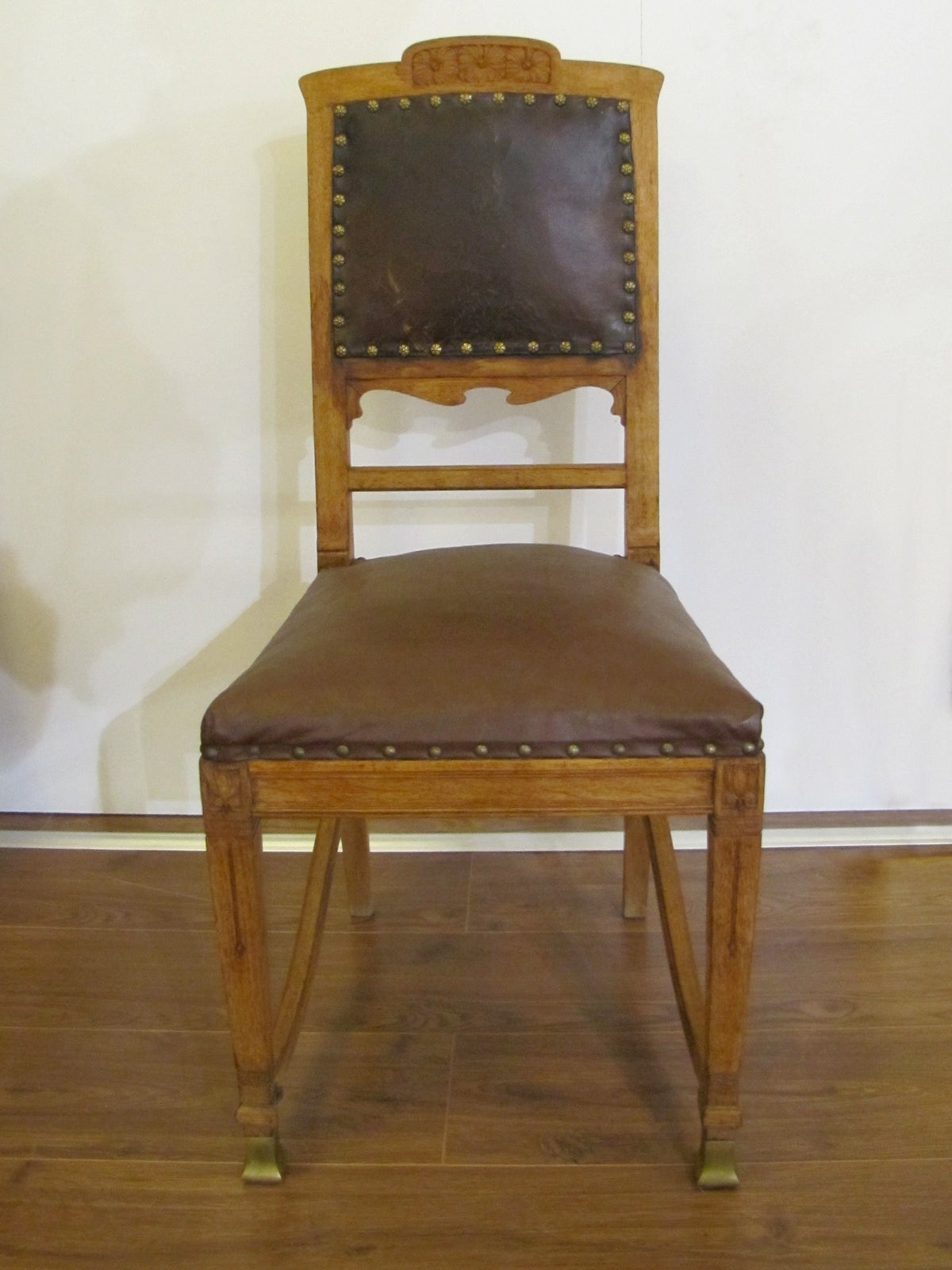 19th Century Rare Set of a Table with Four Extensions and 12 Chairs, Art and Craft Period