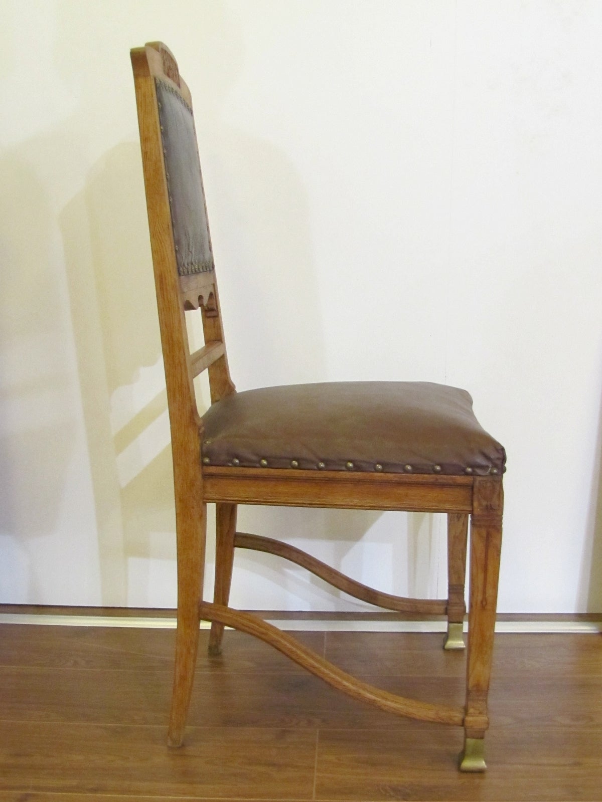 Rare Set of a Table with Four Extensions and 12 Chairs, Art and Craft Period 1