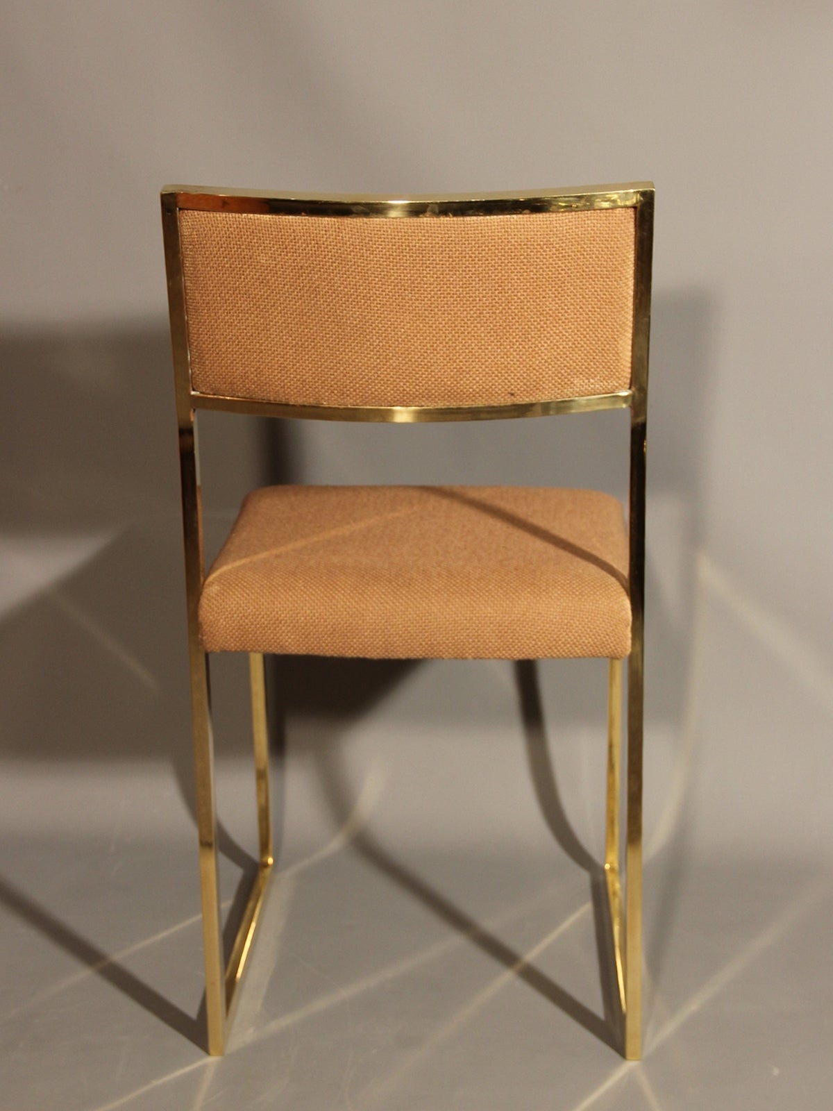 Eight 1970s Chairs in Polished Brass In Excellent Condition In Paris, FR