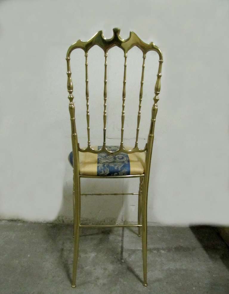 Two 1950 Italian Brass Chairs In Excellent Condition In Paris, FR