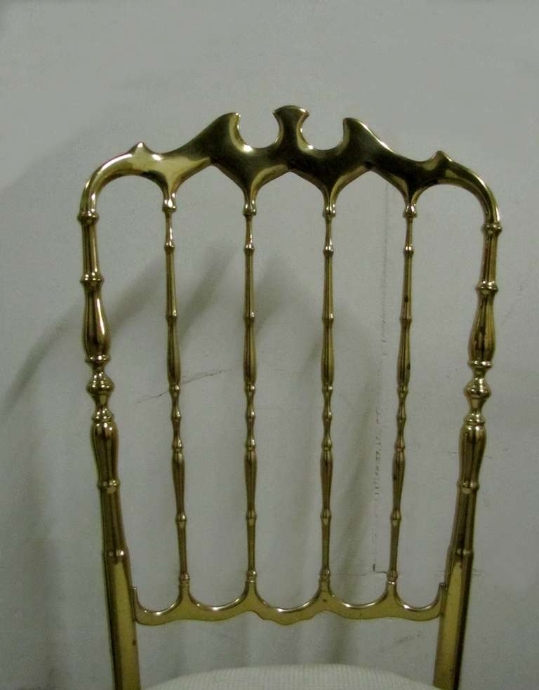 Two 1950 Italian Brass Chairs 1