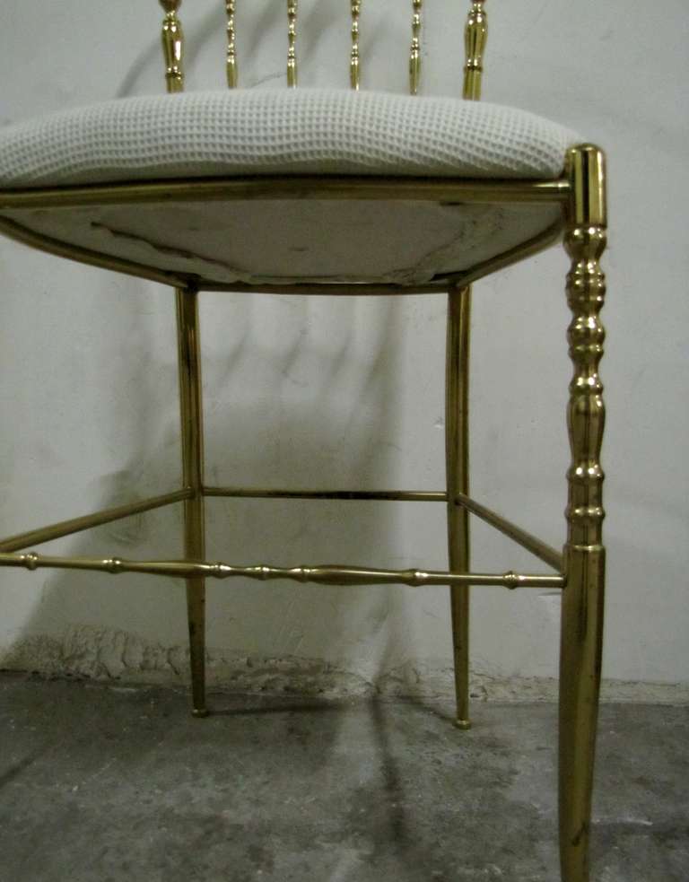 Two 1950 Italian Brass Chairs 2