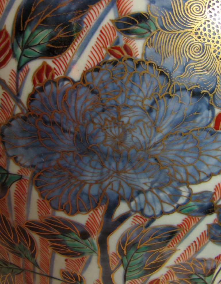 Imari Vase Mounted In Lamp For Sale 2