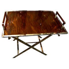 1970's Folding Side Table By Felice Antiono Botta In Firenze