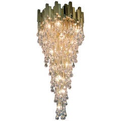 Large "Drops" Chandelier by Lumica, Barcelona, Spain, 1970s