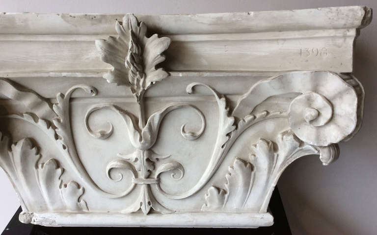 Composite capital in plaster, France end of the XIXth century 1