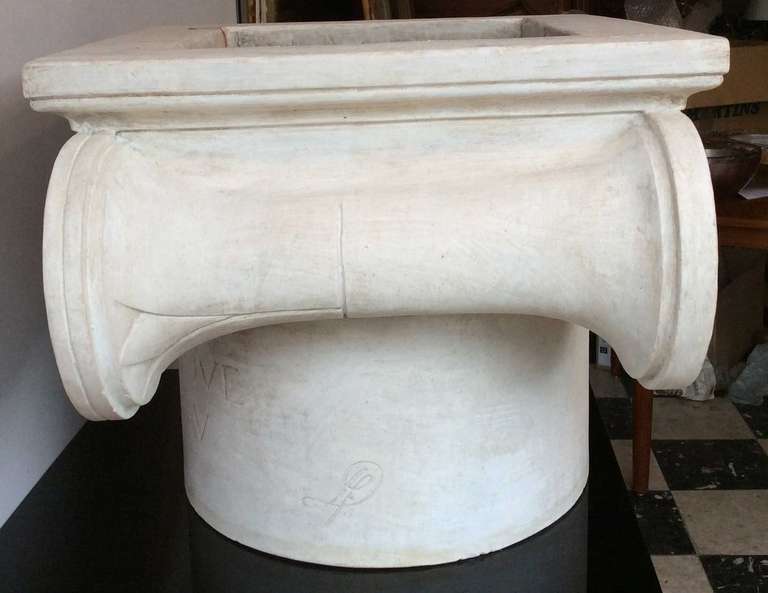19th Century Ionic Capital in Plaster For Sale