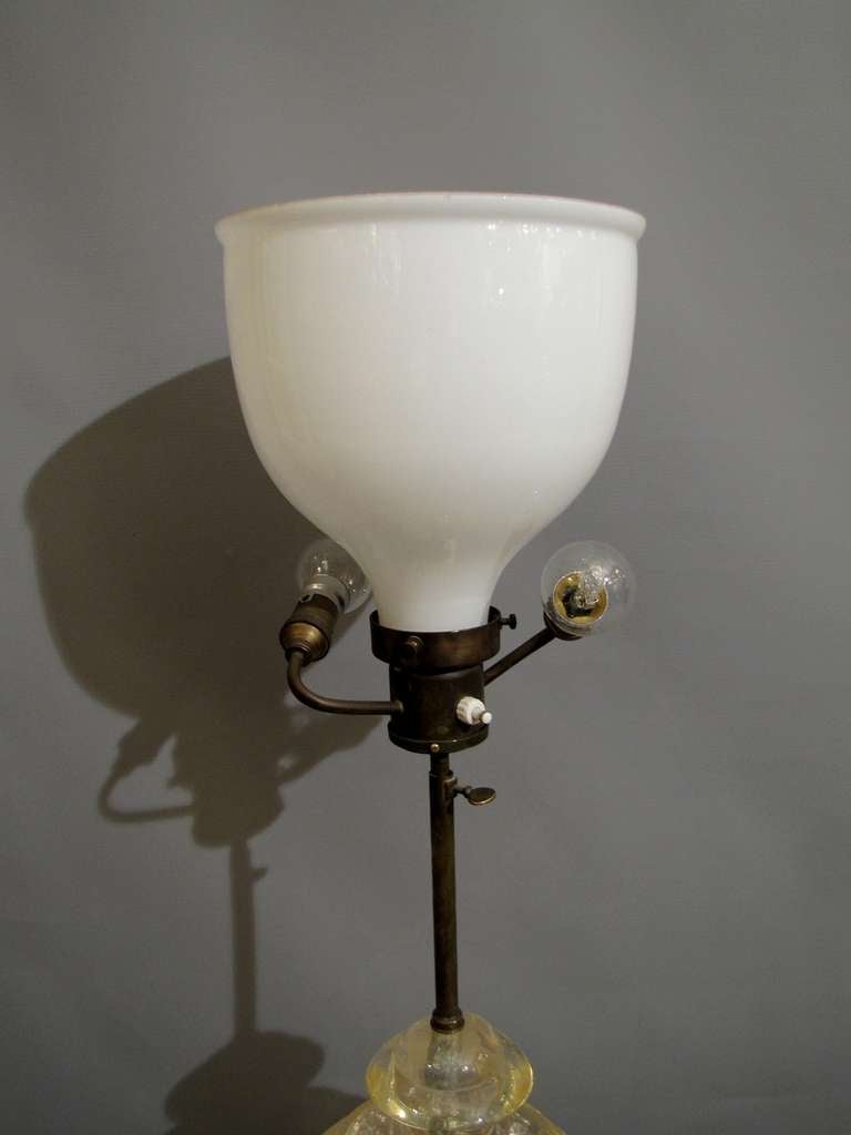 Mid-20th Century Rare Pair of Original Table Lamps in Fractal Resin by Pierre Giraudon