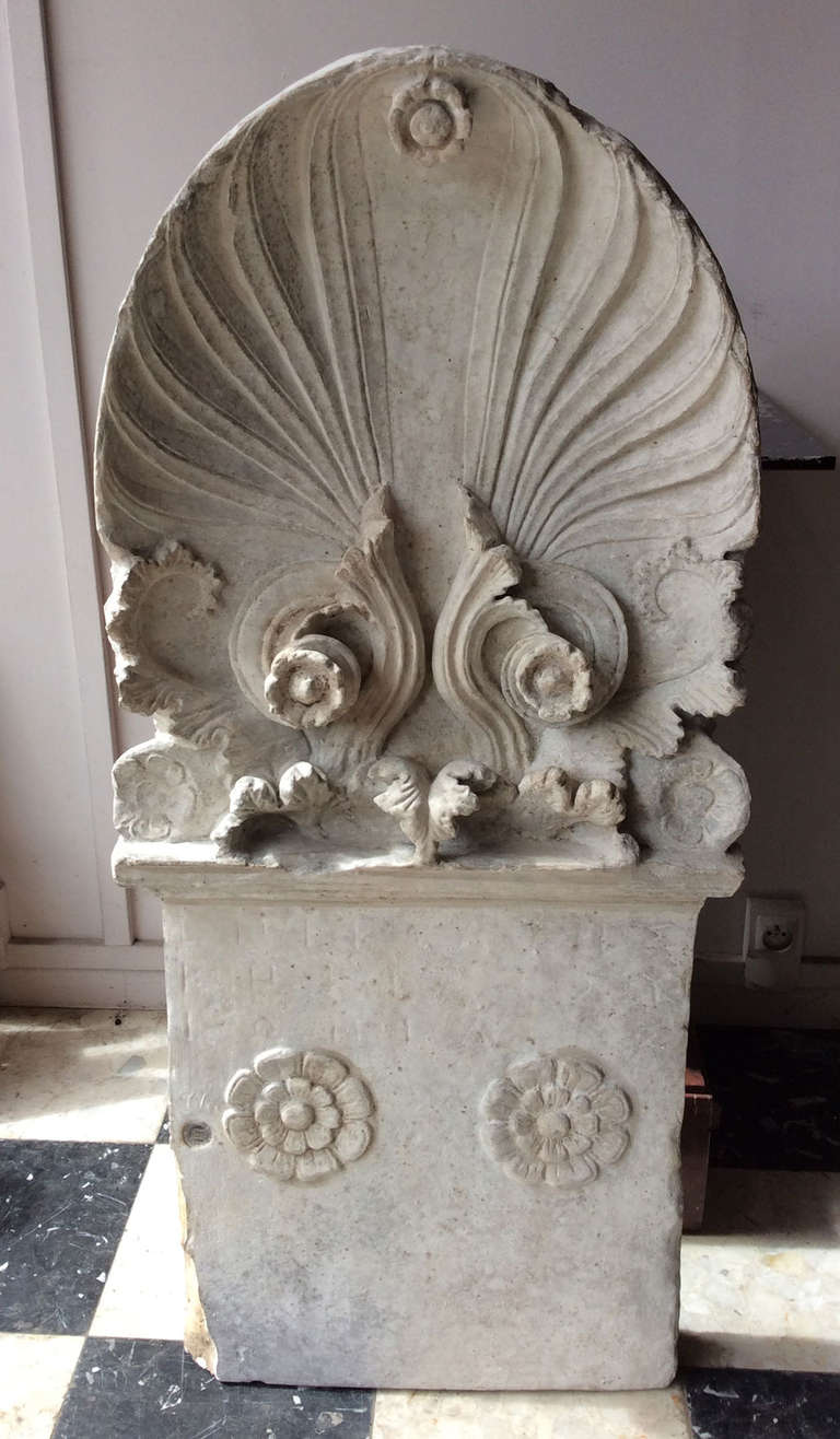French Model for Stele in Plaster