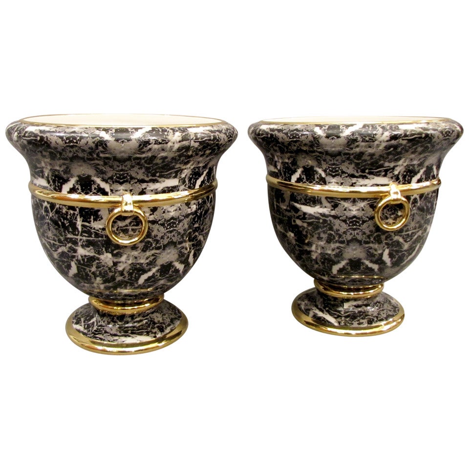 Pair of Cache Pots by Christian Dior, circa 1980 For Sale