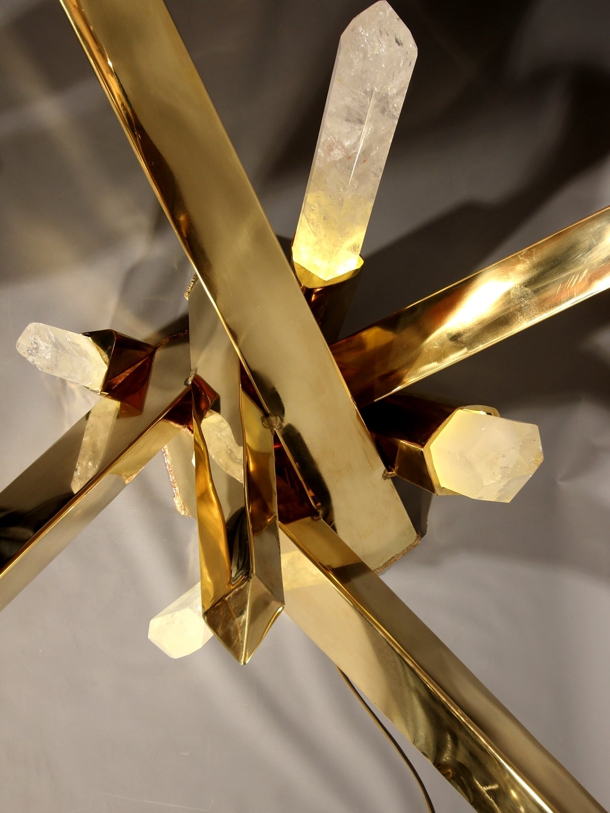 1980s Rock Crystals Lighting Sculpture Table 1