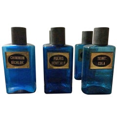 Rare set of forty pharmacy jars from the late nineteenth century