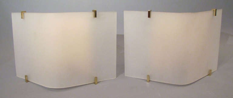 French Two Pairs of Wall Lights by Jean Perzel, 1970