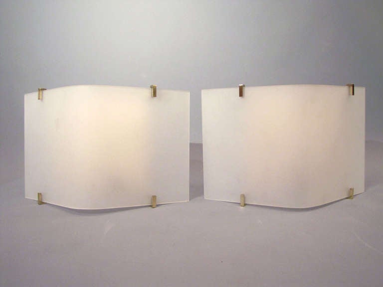 Two Pairs of Wall Lights by Jean Perzel, 1970 In Excellent Condition In Paris, FR