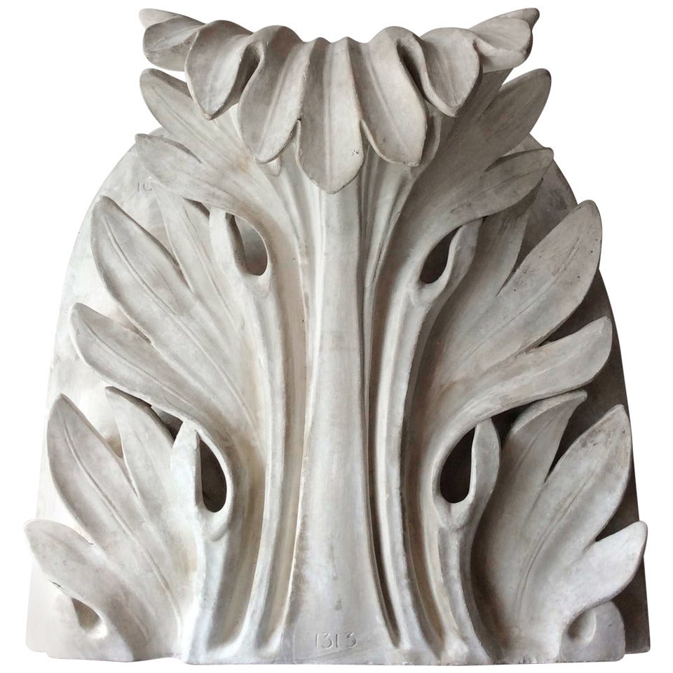 Study of Acanthus leaf in plaster, France end of the XIXth century