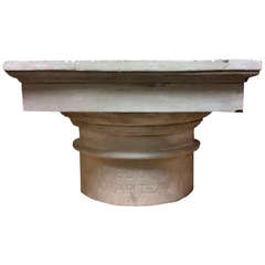 Doric capital in plaster, France end of XIXth century