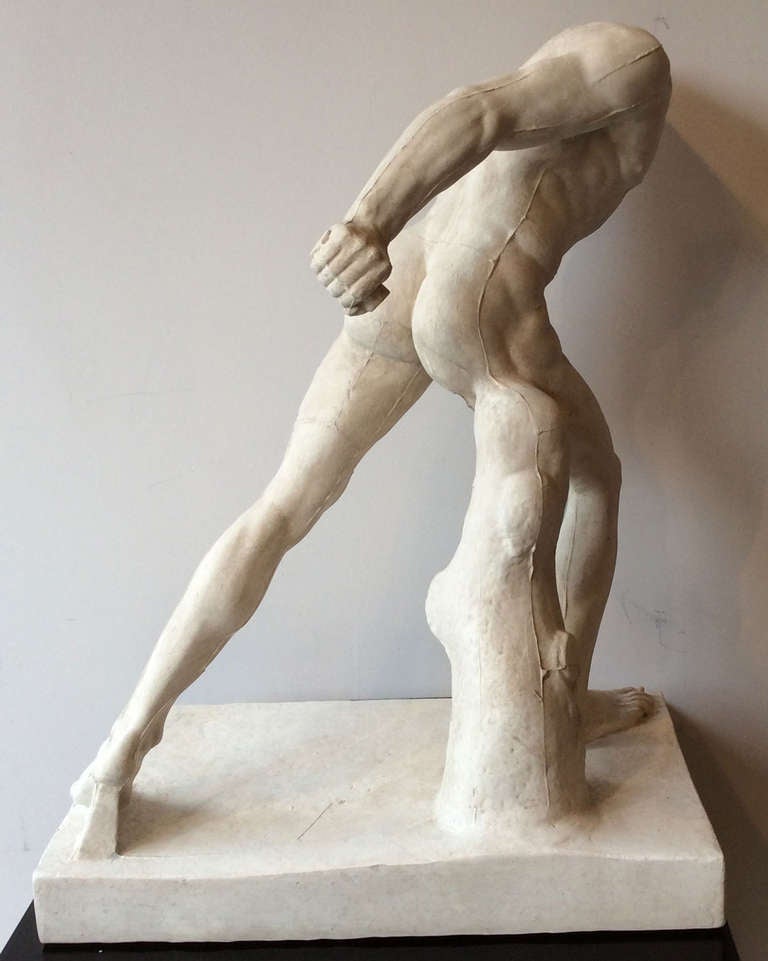 Athletic Body in Plaster, France, Late 19th Century 4