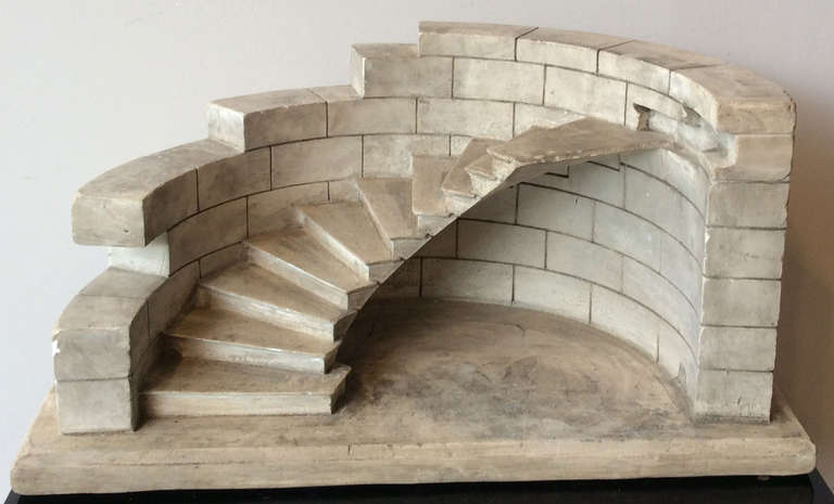 19th Century Staircase model in plaster. France XIXth century